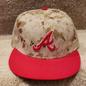 Atlanta Braves New Era Cap 7 1/2 - Military Editon
